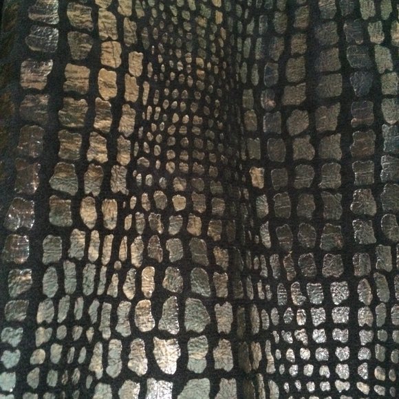 Joseph Ribkoff Jacket Sz 8 Black Reptile Snake Skin Pattern Belted Long Sleeve - Picture 3 of 9